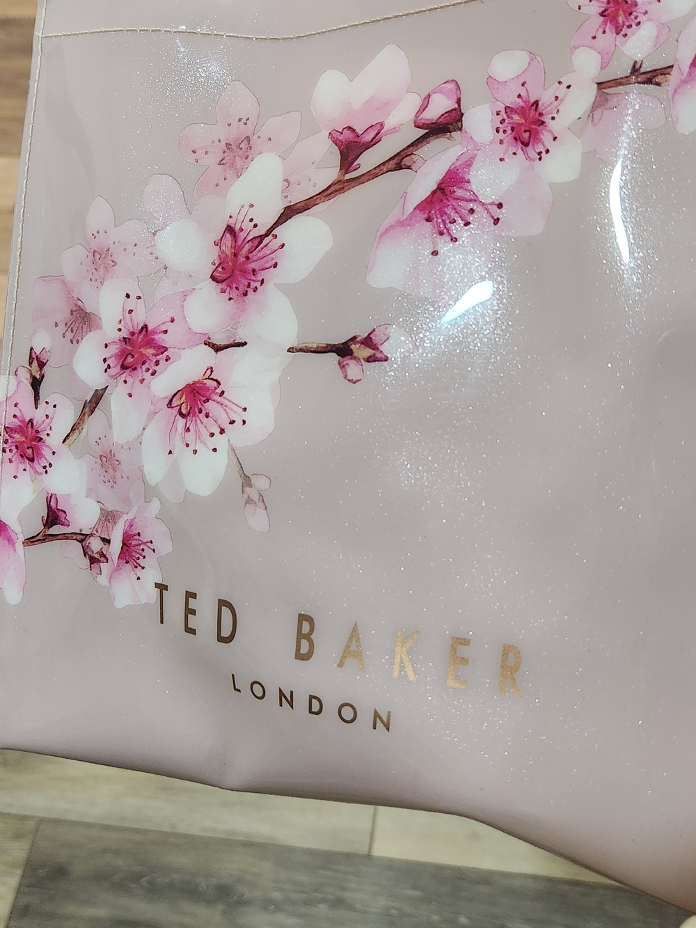 Ted Baker Pink Floral Vinyl Tote Bag - Picture 10 of 10